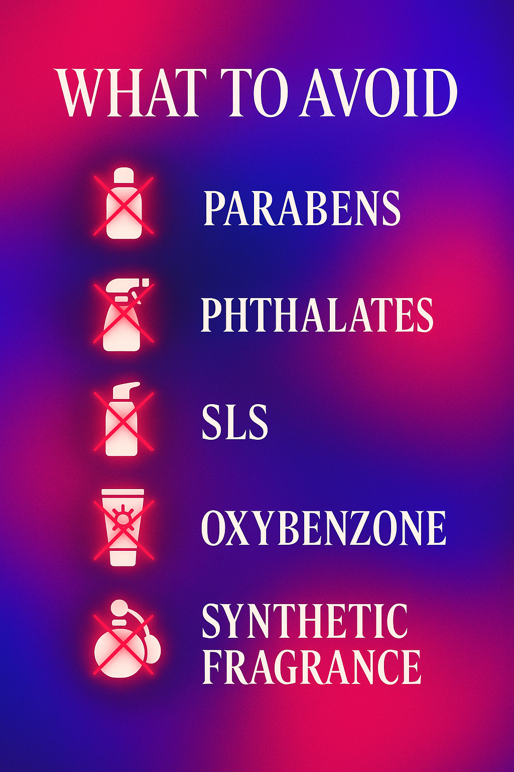 what-to-avoid-estrogen-disruptors a graphic about what oestrogen disruptors to avoid